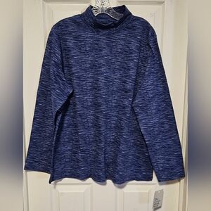 Croft & Barrow Heathered Blue Long Sleeve Top